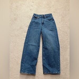 Curvy Perfect Vintage Madewell Wide Leg crop jeans